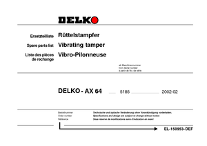 Gasoline and Diesel Rammers Delko AX 64