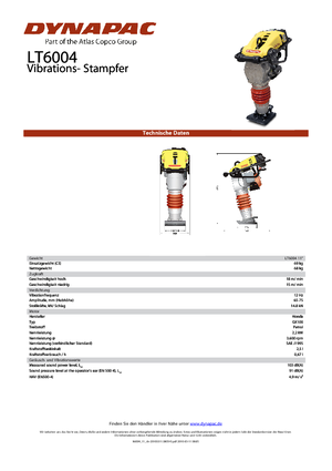 Gasoline and Diesel Rammers Dynapac LT 6004 11