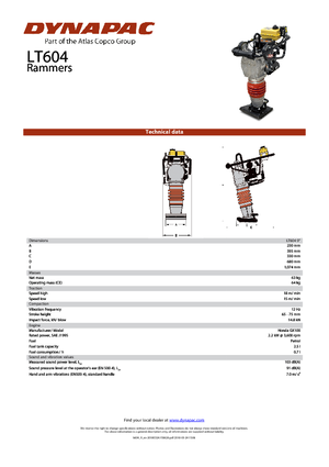 Benzinli ve Dizel Çekiçler Dynapac LT 604-9