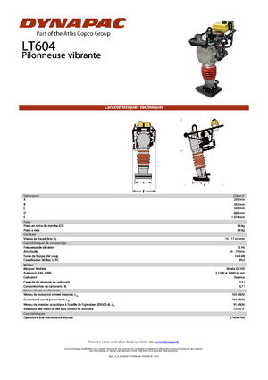 Benzinli ve Dizel Çekiçler Dynapac LT 604-9