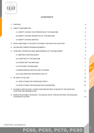 Benzinli ve Dizel Çekiçler Enar PC 60 H4T