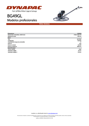 Walk-behind Trowels Dynapac BG 49 GL