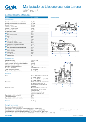 Üst yapılı teleskopik yükleyiciler Genie GTH 5021 R