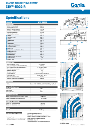 Rotating telehandlers Genie GTH 5022 R
