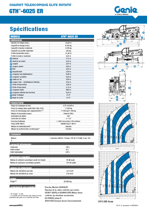 Rotating telehandlers Genie GTH 6025 ER