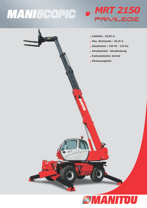 Rotating telehandlers Manitou MRT 2150 Privilege