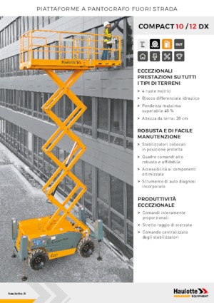 Wheeled scissor lifts Haulotte Compact 10 DX