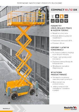 Wheeled scissor lifts Haulotte Compact 10 DX