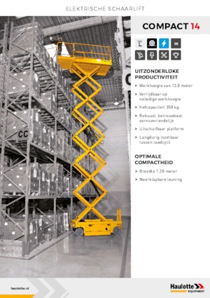 Wheeled scissor lifts Haulotte Compact 14