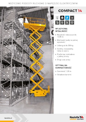 Wheeled scissor lifts Haulotte Compact 14
