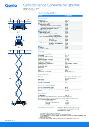 Wheeled scissor lifts Genie GS-3384 RT