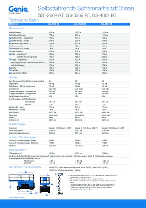 Wheeled scissor lifts Genie GS-3369 RT