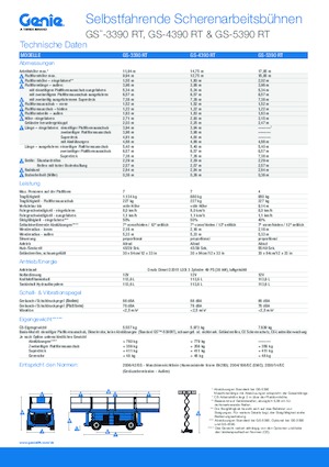 Wheeled scissor lifts Genie GS-5390