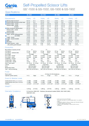 Wheeled scissor lifts Genie GS-1930 Hydraulic