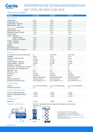 Wheeled scissor lifts Genie GS-3232 Hydraulic