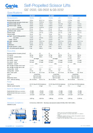 Wheeled scissor lifts Genie GS-3232 Hydraulic
