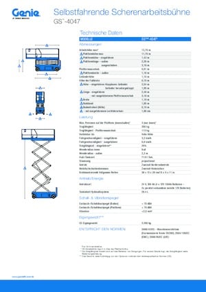 Wheeled scissor lifts Genie GS-4047