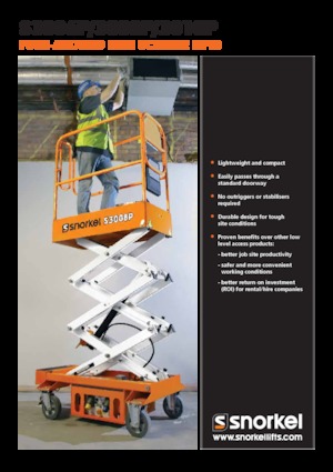 Wheeled scissor lifts Snorkel S3008P