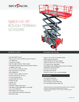 Tekerlekli makas asansörleri Skyjack SJ 8841