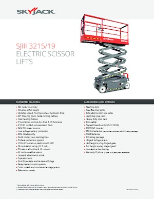 Tekerlekli makas asansörleri Skyjack SJ III 3215