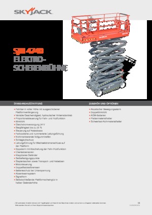Wheeled scissor lifts Skyjack SJ III 4740 DC