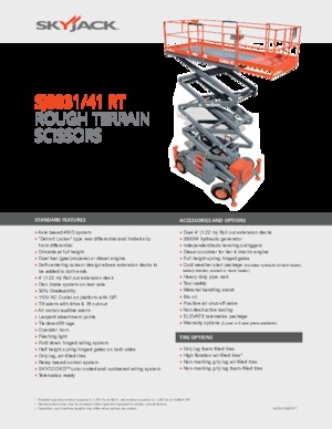 Tekerlekli makas asansörleri Skyjack SJ8831 RT