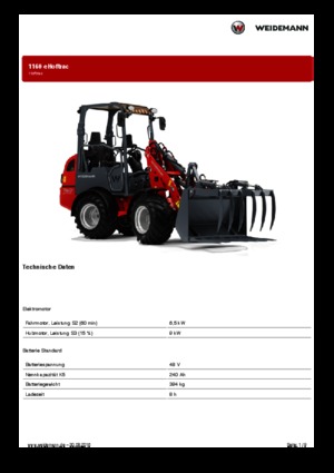 Yard loader Weidemann 1160