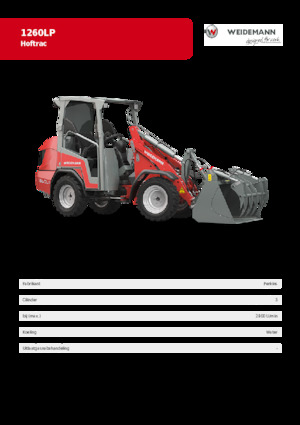 Yard yükleyici Weidemann 1260 LP
