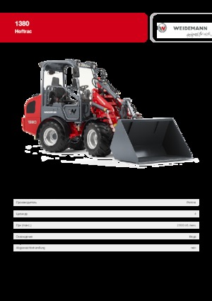 Yard yükleyici Weidemann 1380