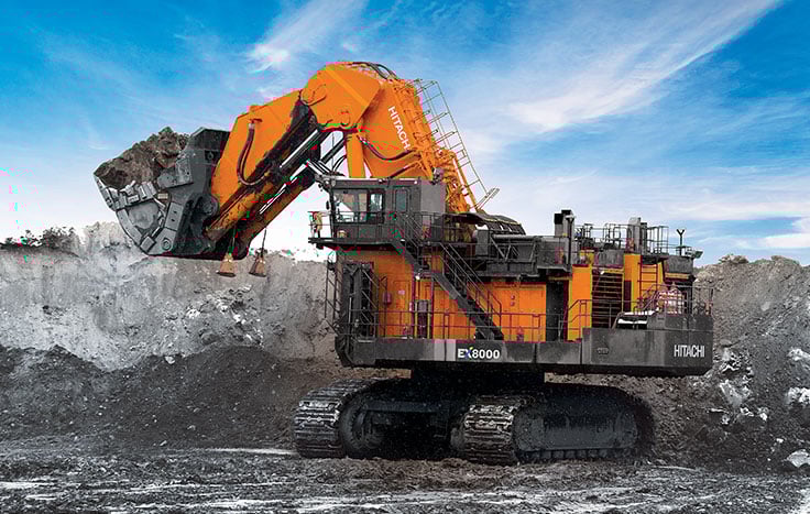 Hitachi EX8000-6 - Top 10 Mondiale degli escavatori idraulici più grandi