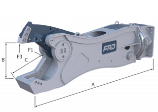 Attachments Steel scrap cutters FRD VR130ER