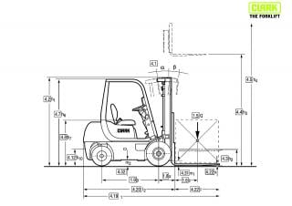 Clark CMP 15 D Dimensions and Size
