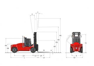 Kalmar DCG 100-6 Dimensions and Size