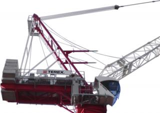 Kule vinçleri - tramvay bomu - üstten dönüş Terex Comedil (Zeppelin) CTL 260A-18