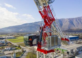 Kule vinçleri - tramvay bomu - üstten dönüş Terex Comedil (Zeppelin) CTLH 192-12