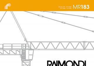 Kule vinçleri - tramvay bomu - üstten dönüş Raimondi MR 183-A