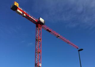 Kule vinçleri - tramvay bomu - üstten dönüş Wilbert WT 260 e.tronic
