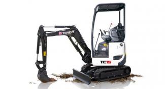Mini ekskavatörler Terex TC 15