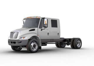 Trucks Rigid Chassis International Durastar 4400 107 SBA Crew Cab Cummins L9