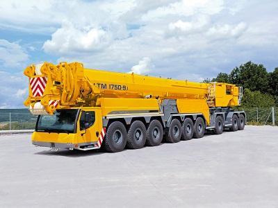 Liebherr LTM 1750-9.1 crane - load chart, specs & dimensions (2012