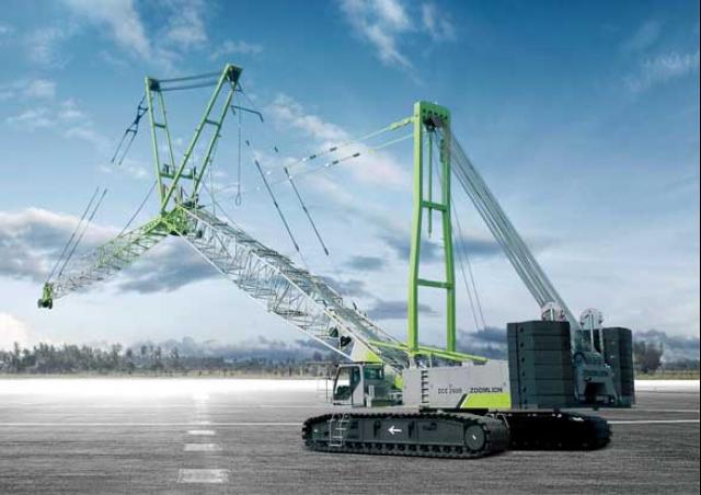 Zoomlion ZCC2600 crane - load chart, specs & dimensions (2017