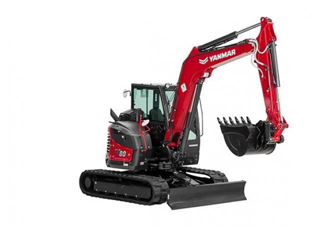 YANMAR VIO80 ミニカー 赤/黒 YANMAR VIO80 ミニカー 赤/黒