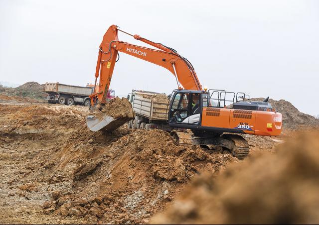 Hitachi ZX350LCN-6 excavator specs & dimensions (2016 - 2021