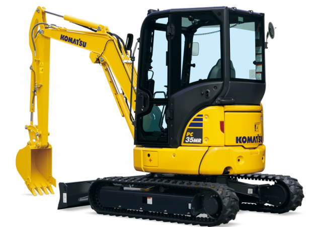 Komatsu PC35MR-5 excavator specs & dimensions (2021 - 2025