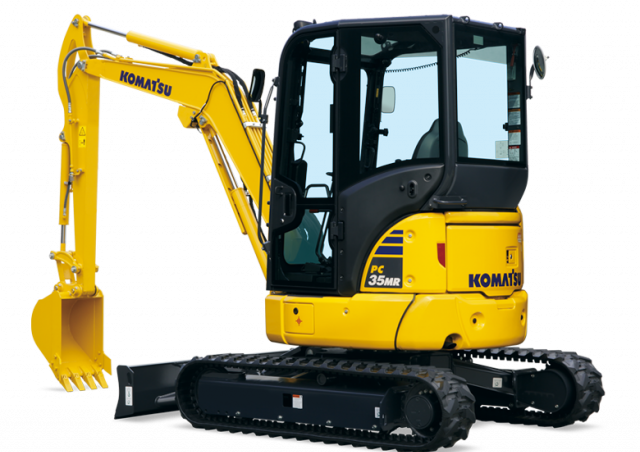 Komatsu PC35MR-5 excavator specs & dimensions (2017 - 2021