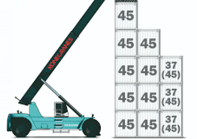 Konecranes SMV 4545 TCX 5 reach stacker specs & dimensions (2014 - 2019 ...