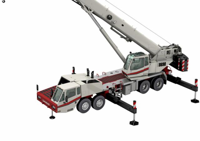 Link-Belt HTC-8690 LB crane - load chart, specs & dimensions (2017
