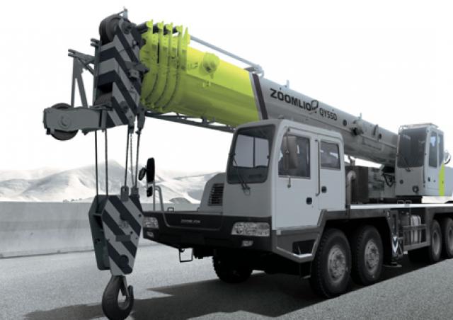 Zoomlion QY55D531.2R crane - load chart, specs & dimensions