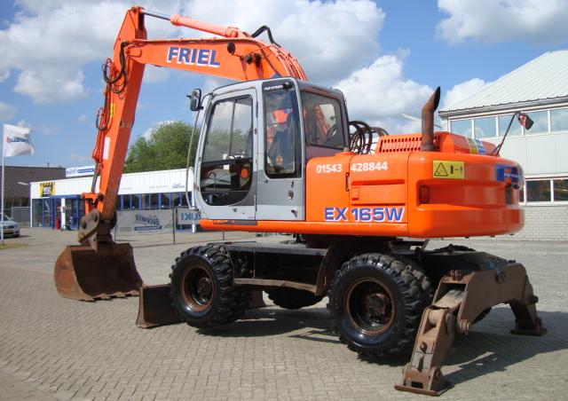 Fiat-Hitachi EX 165 W excavator specs & dimensions (1999 - 2002