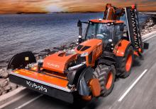 Arka parçaya monte biçme makinesi diski ile klima cihazı Kubota DMC6087T